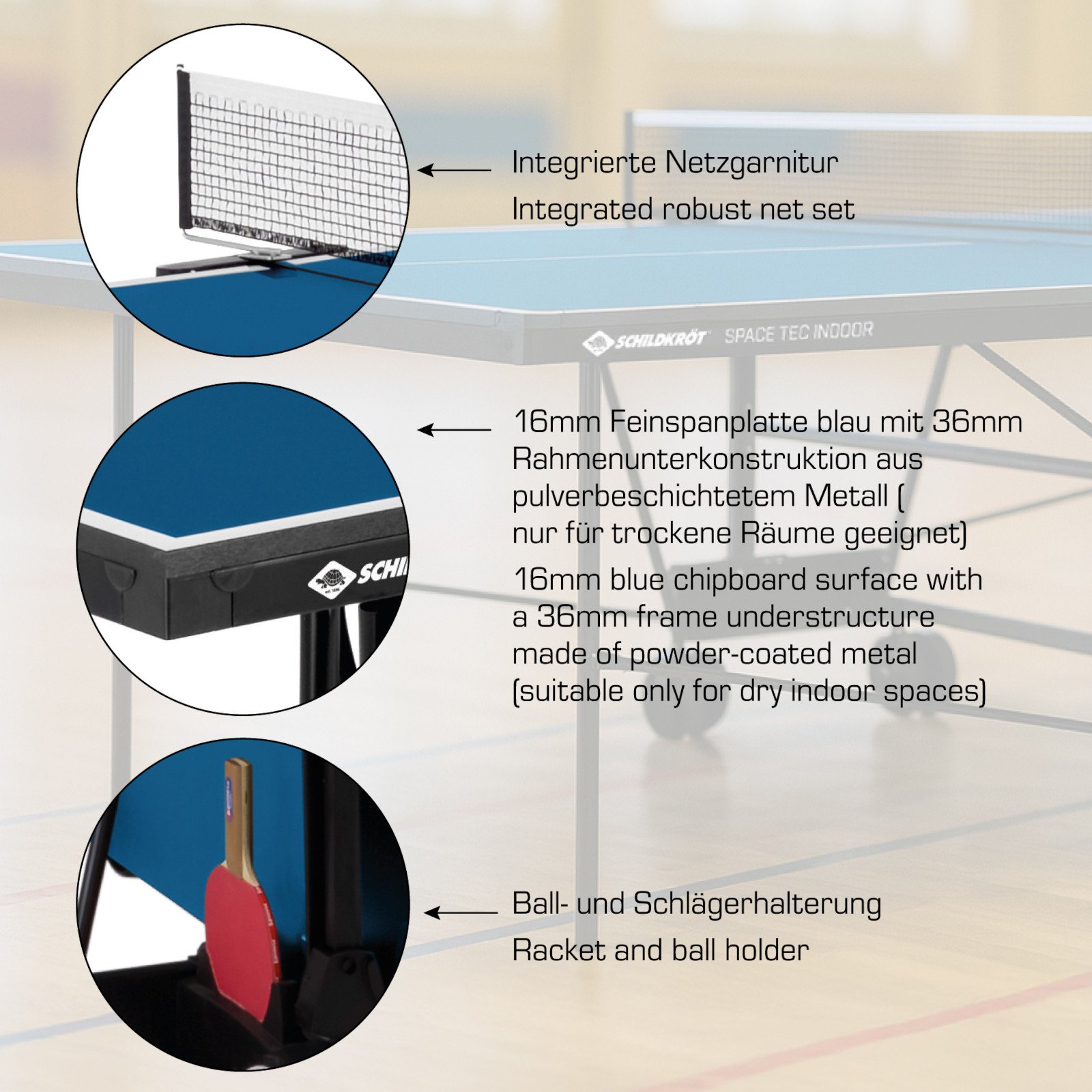 Donic-Schildkröt Indoor-Tischtennisplatte SpaceTec – Bild 2